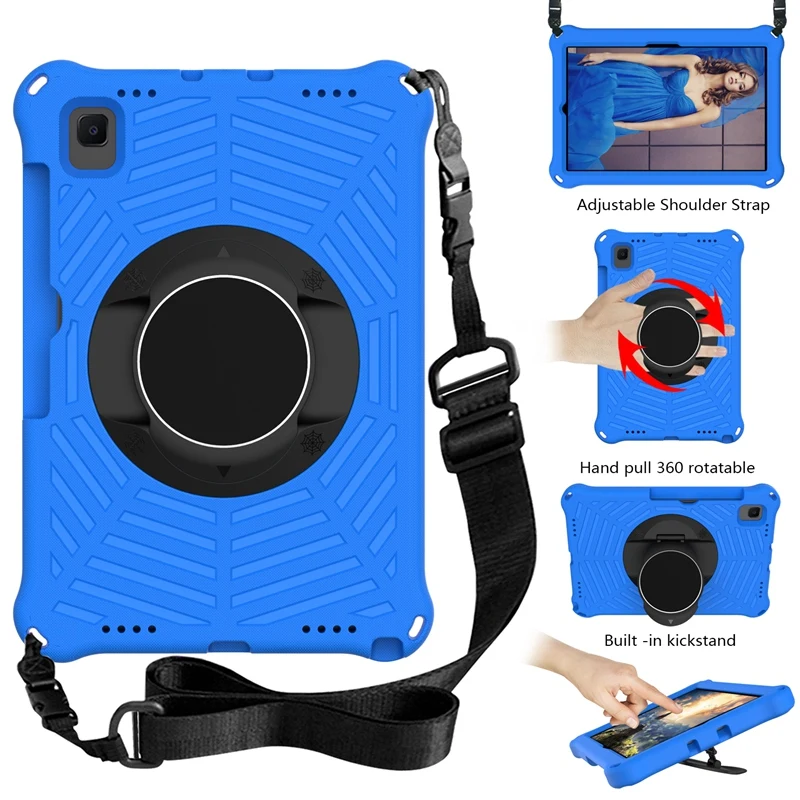 For Samsung Tab A7 Case 2020 10.4 Inch SM-T500/T505 With 360 Degree Rotating Stand Hand With Shoulder Strap