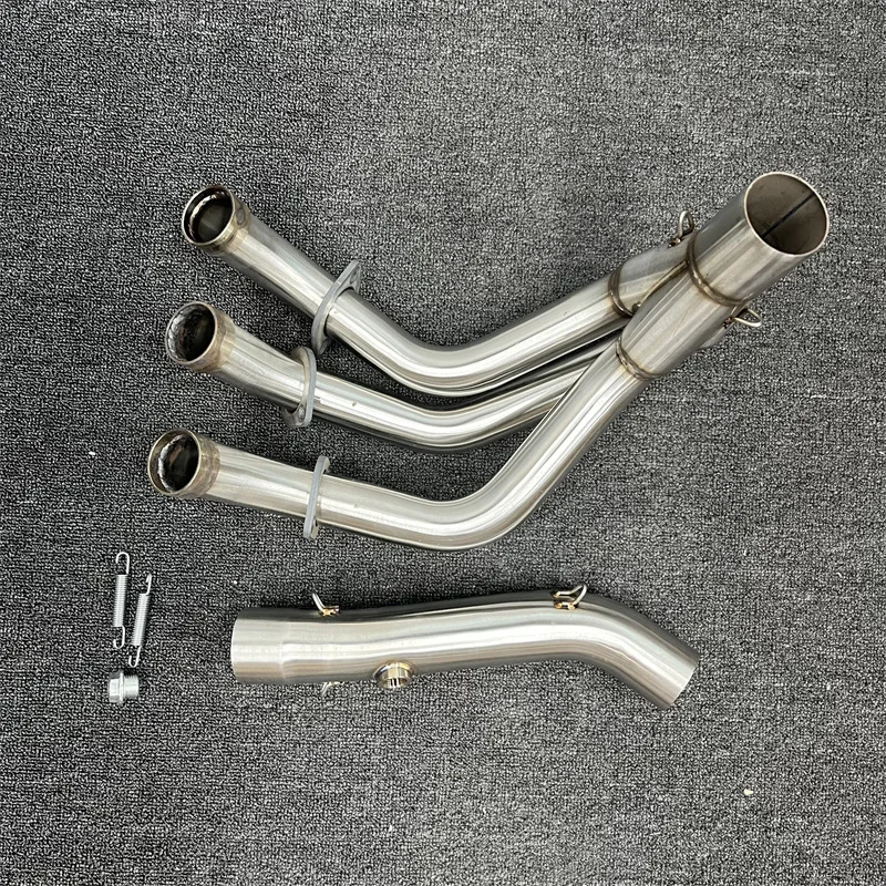 MT09 For Yamaha MT-09 FZ-09 FJ09 TRACER 900 51mm 2015-2020 Motorcycle Exhaust Escape Moto Systems Slip On Front Link Pipe Elbow