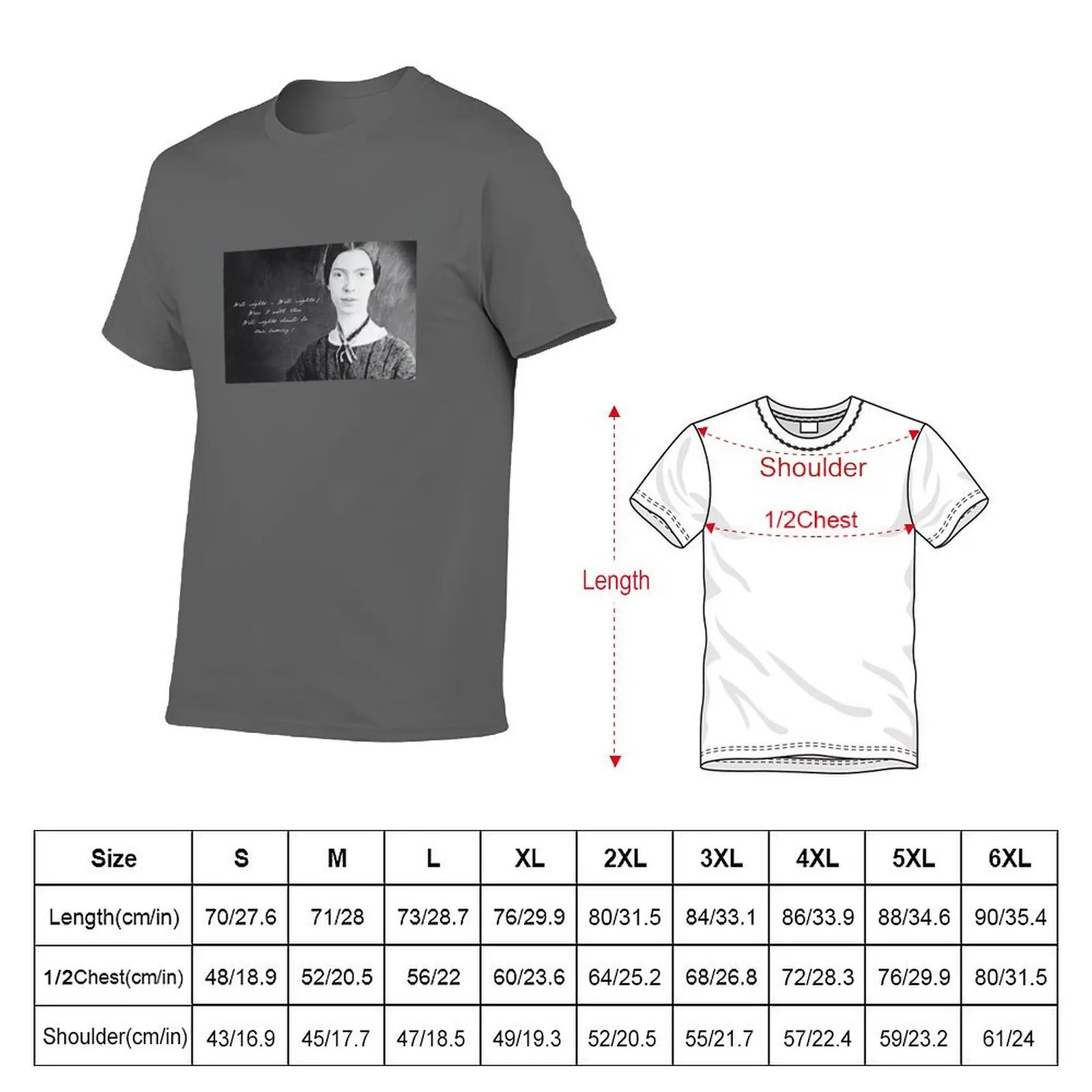 Emily Nights Dickinson--Wild T-Shirt Retro Graphic Print T-Shirt