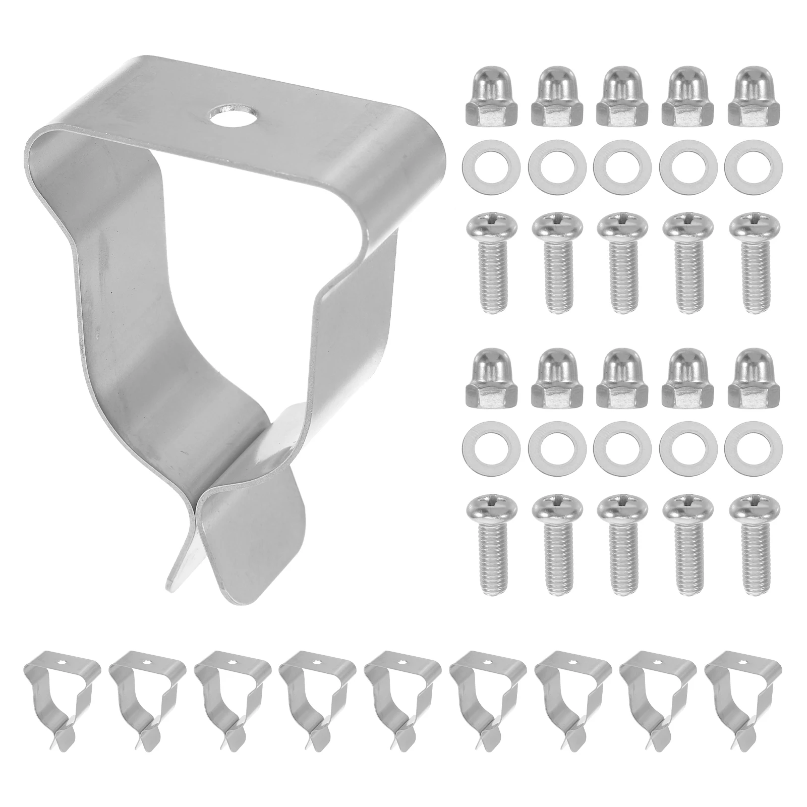 

10pcs Window Well Cover Retaining Durable Hardware Kit For Secure Installation Spring Clip Set Suitable For Home Commercial