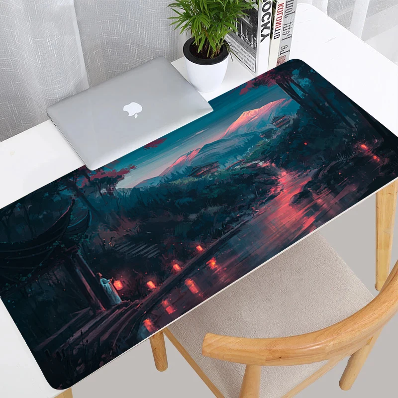 

Inari Torii Large Kawaii Anime Mouse Pad PC Natural Landscape XXL Keyboard Mousepad Laptop Gaming Accessories Table Mat Carpet