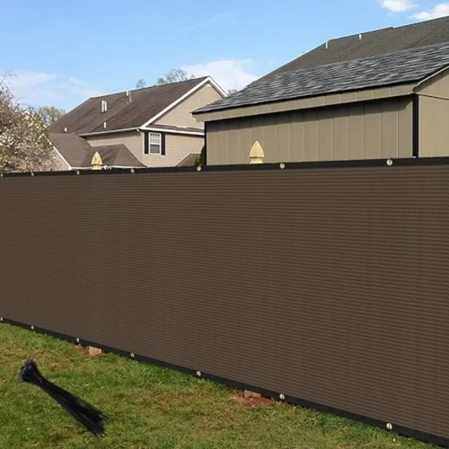 

ECOOPTS 5'x50' Экран-занавес для ограждений с медными люверсами, ветрозащитный, для коммерческих и жилых садовых ограждений, уличный, 90% защита от ветра
