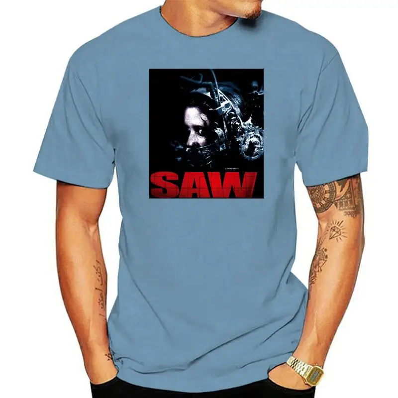 New SAW Head Torture Horror Movie Men Black T-Shirt Size S to 5XL