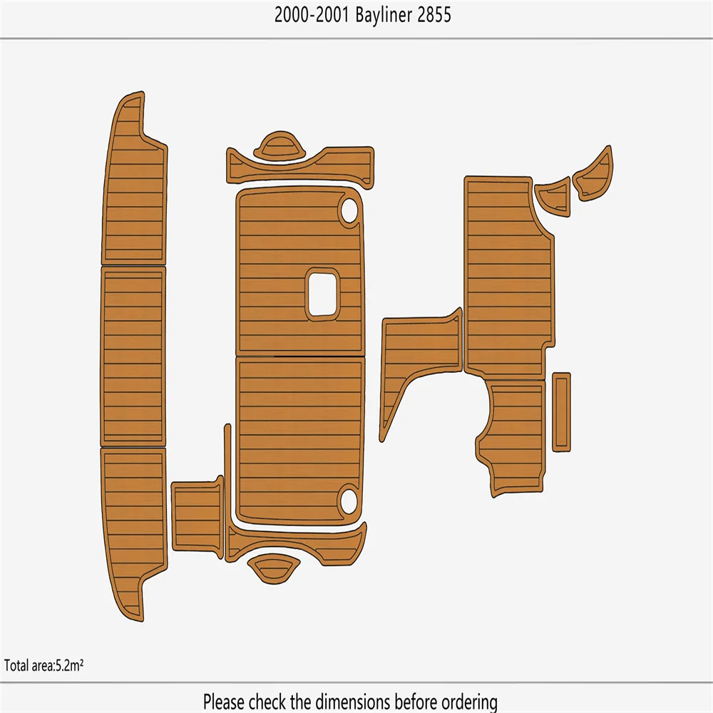 

2000-2001 Bayliner 2855 Платформа для плавания в кабине, 1/4 дюйма, 6 мм, напольный коврик из пенопласта EVA