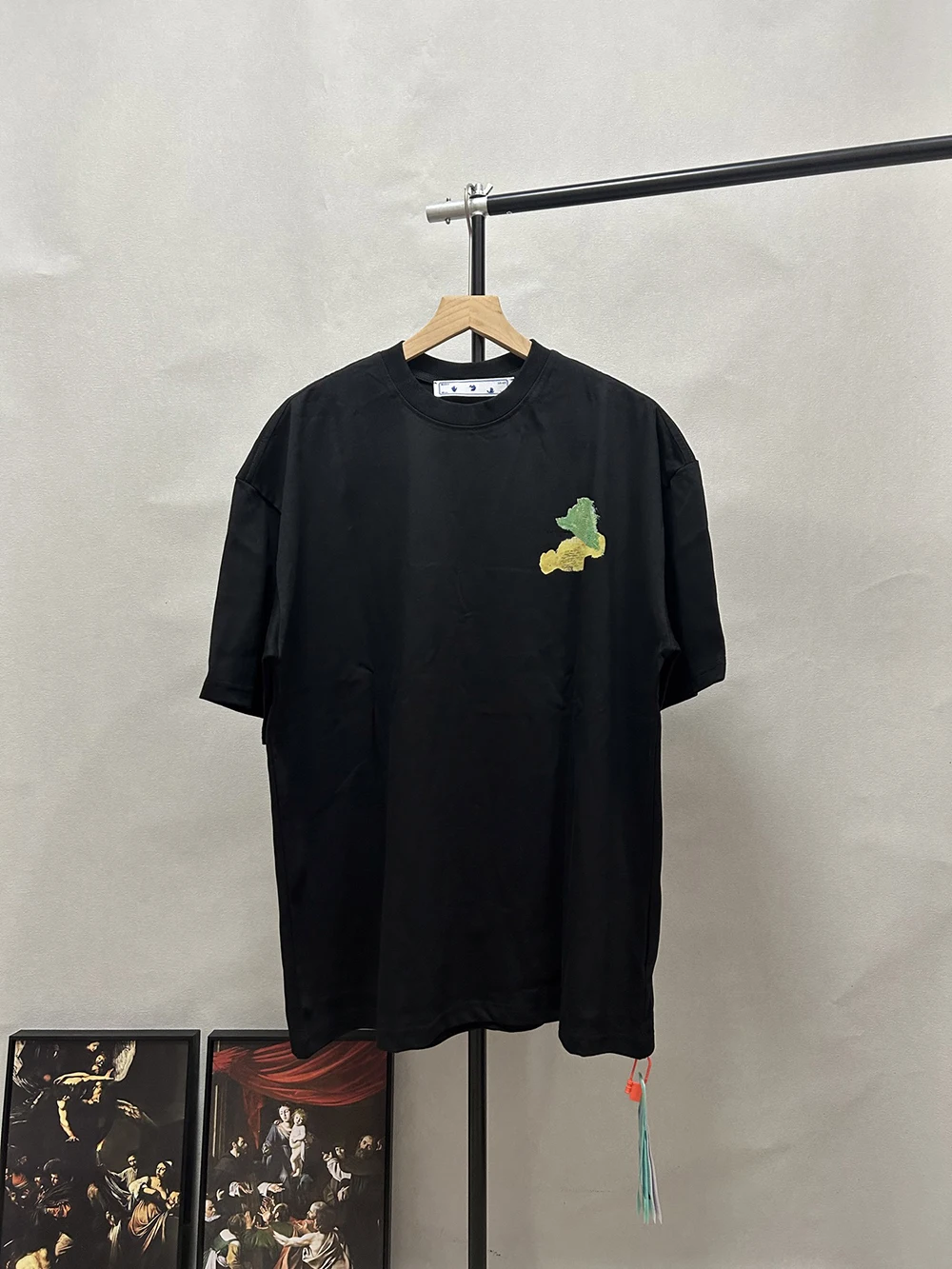 

2025 Summer T shirt Luxury Fashion Brand Graffiti Ink Painting T-shirt Best Version 1:1 White Tees Men's Oversized Tshirt