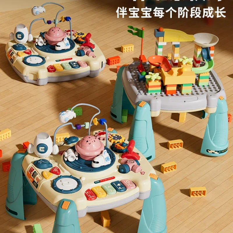 DirektverkaufMultifunktionaler Kinderspieltisch, Babyspielzeug 0-1 Jahr, Baby 6, Früherziehung Lerntisch, Hexaeder 1-
