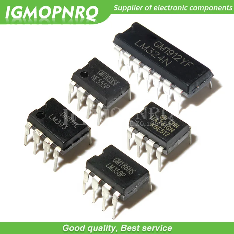 20PCS UA741 LM324 LM393 LM339 NE555 LM358 DIP LM358N LM324N LM339N LM393N NE555P UA741CN Amplifier Circuit new