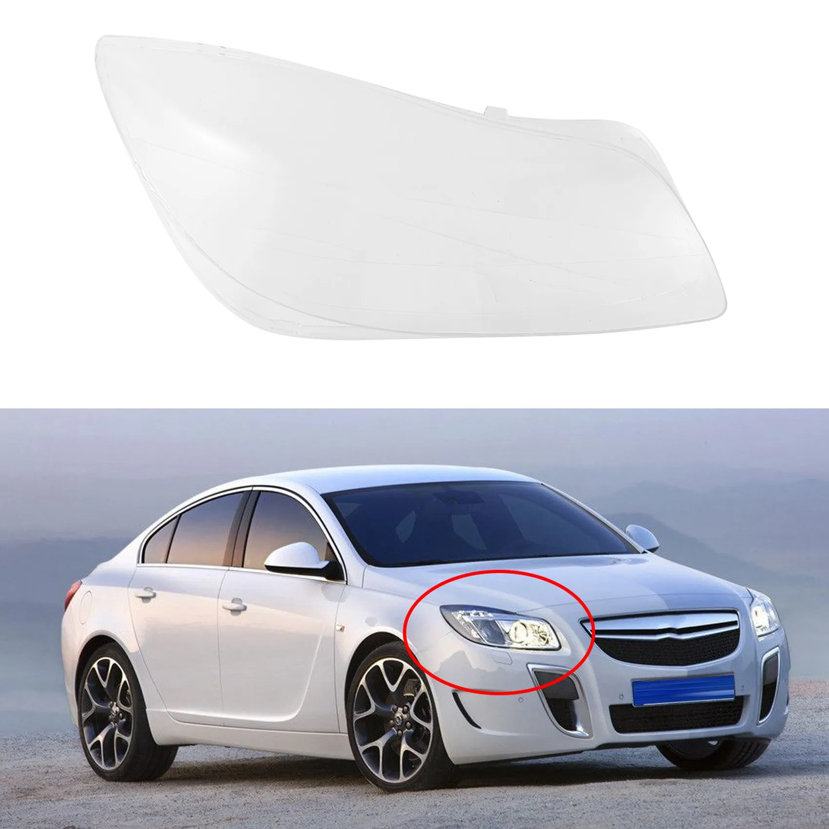 Car Right Transparent Head Light Lamp Cover Lampshade Lamp Shade Front Headlight Cover Lens for Opel 2009-2011