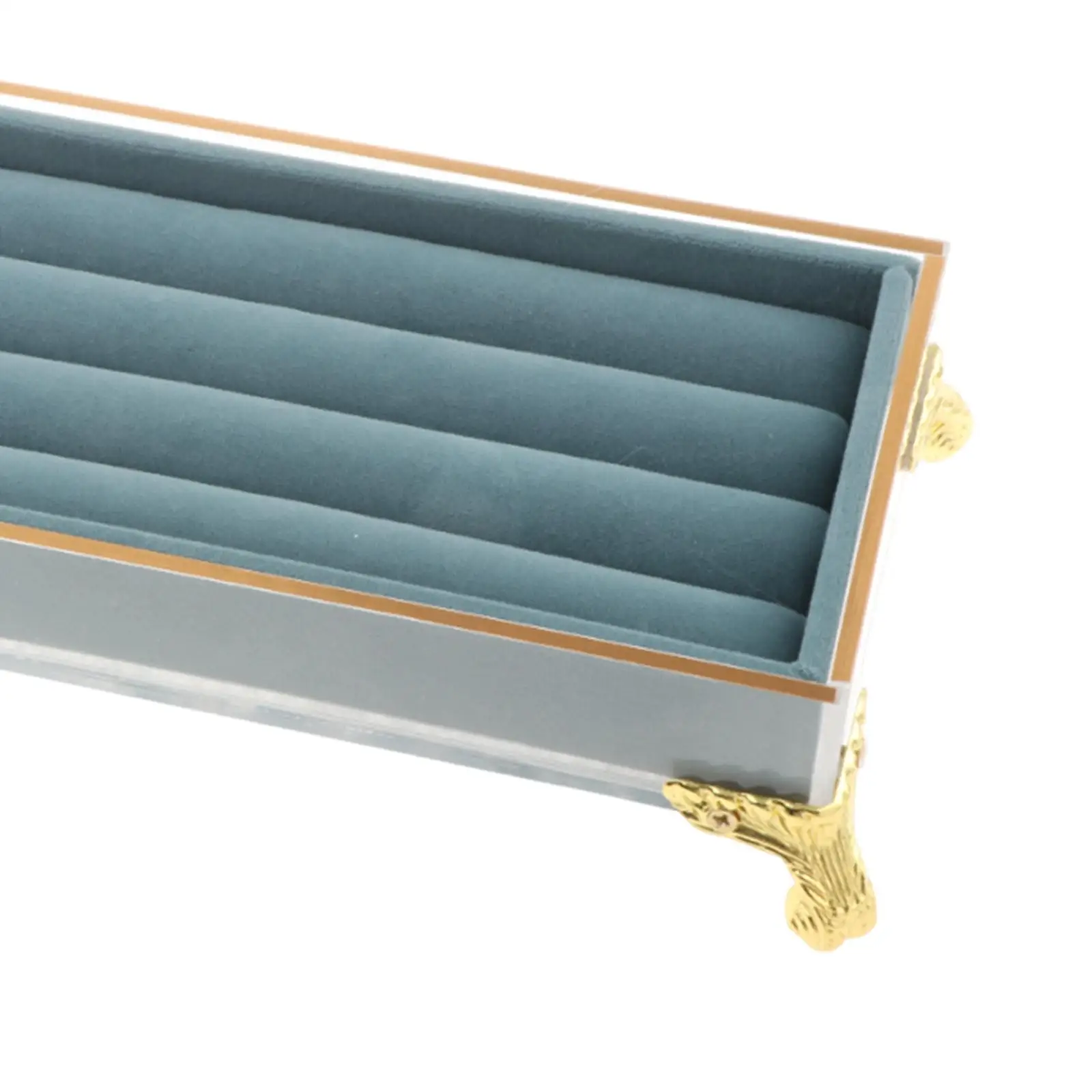 حلقات عرض حامل حلقات منظم أكريليك وفانيلا ديكور صغير