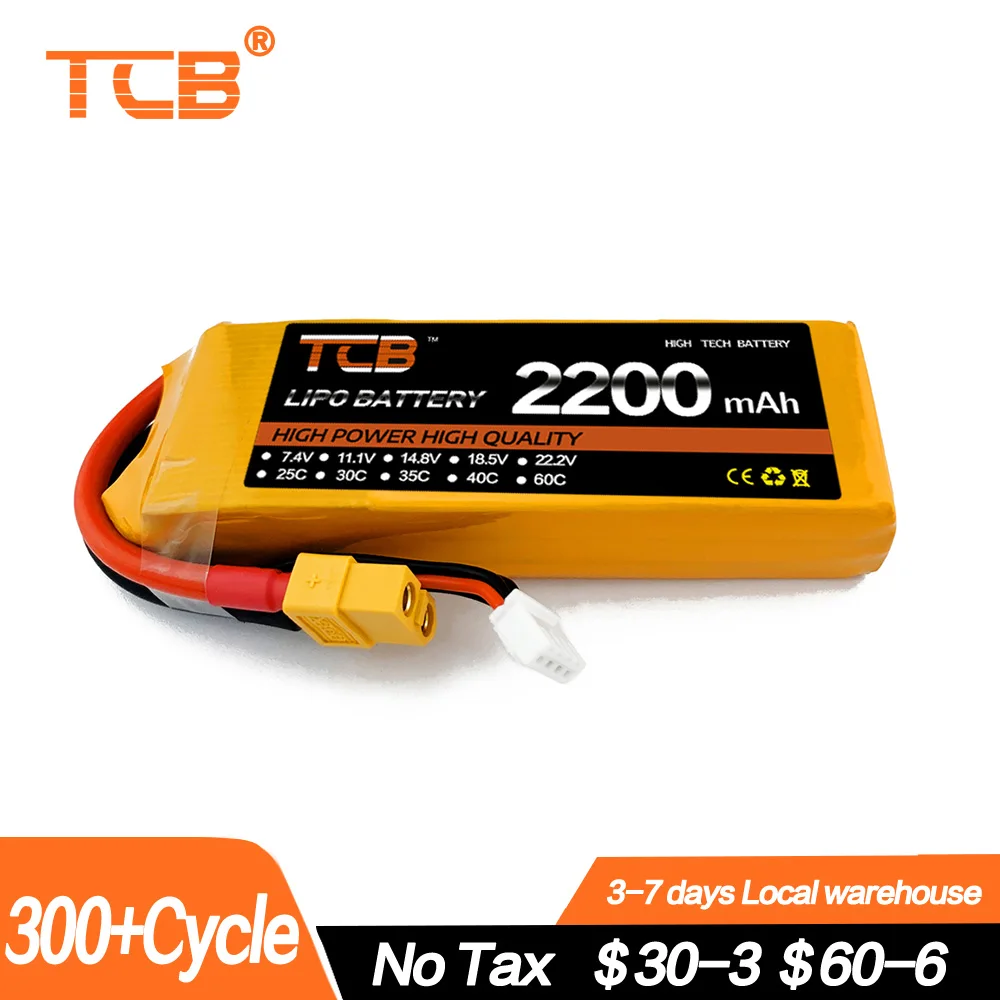 RC Lipo Battery 7.4V 11.1V 2S 3S 2200mAh 8C Max 16C JR JST FUBEBA Plug For RC Hubsan H501S Transmitter Receiver Remote Control