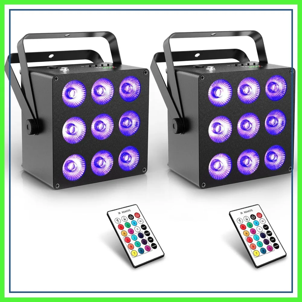 

Rechargeable Stage Par Lights: 20H Run, 6H Charge, RGBWA+UV, Remote/DMX/Sound, Battery Uplights for DJ Wedding Church