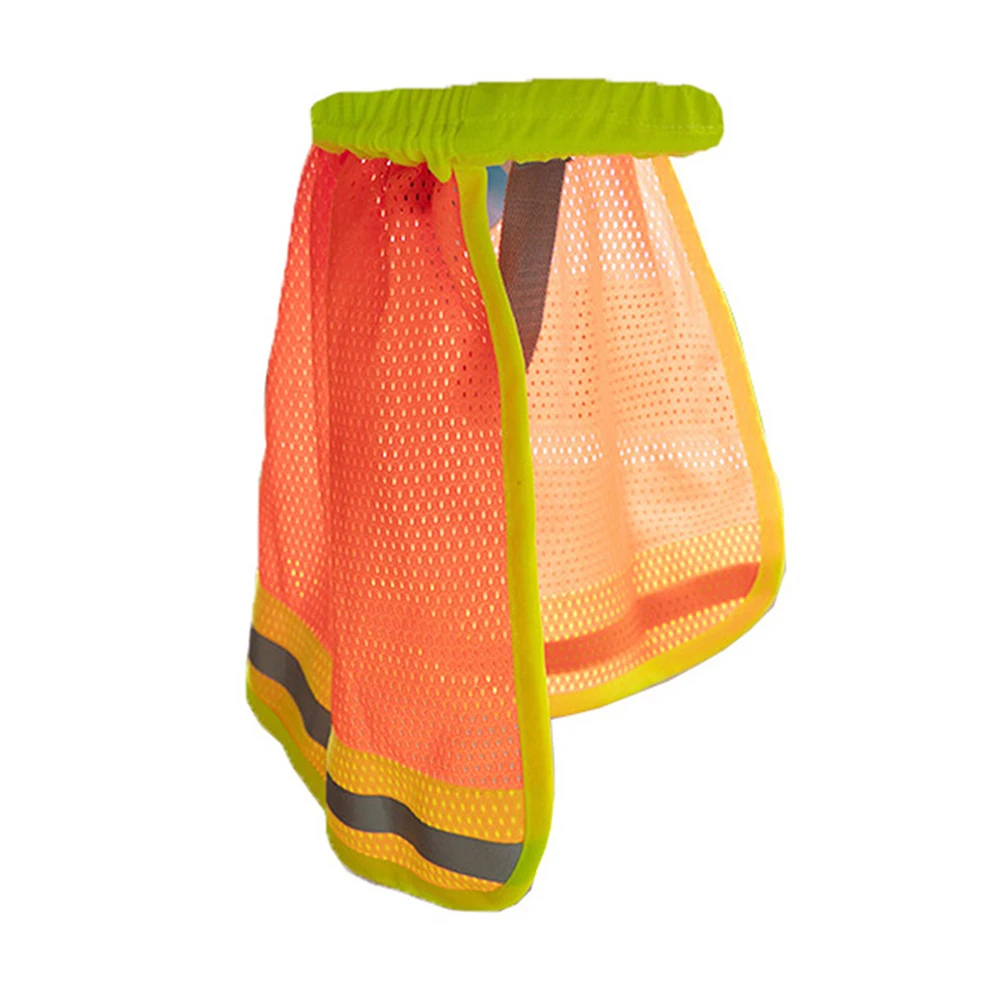Reflective Cover Sun Shade Mesh Neck Shield Hard Hat Accessories Construction Hat Cover Neck Outdoor Use Lightweight