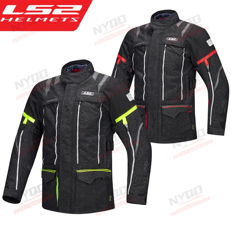 Original LS2 MJ093 Motorcycle Jacket for Men and Women in Winter, Warm, Waterproof, Breathable CE Protective Jacket
