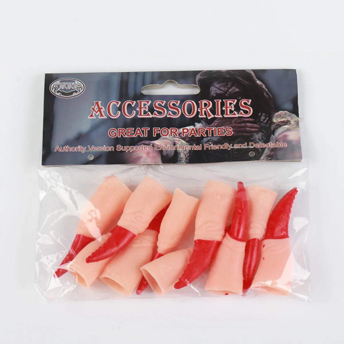 

10Pcs Zombie Nails Scary Artificial Fingernails Long Witch Claw Design 6Cm Fake Nails for Halloween Dress Up Party Trick Prank