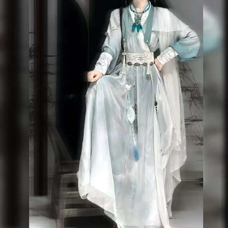 

Bisex Little Prince Cosplay Costume Ancient Chinese Fairy Martial Hanfu Dress Boys Halloween Performance Clothing Stage Suit COS