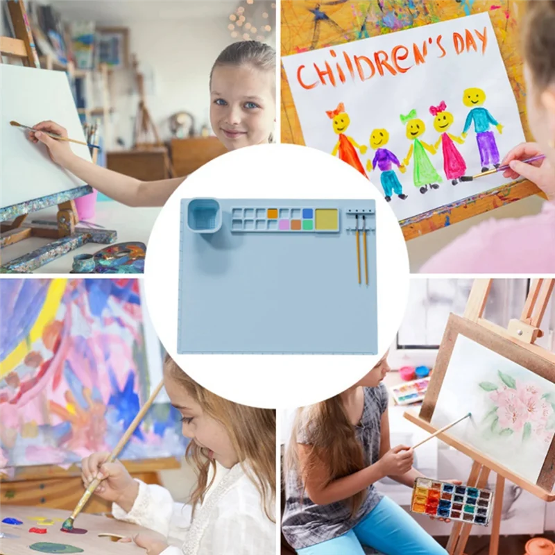 AF95-1PC Washable Silicone Craft Graffiti Painting Mat Children's DIY Silicone Painting