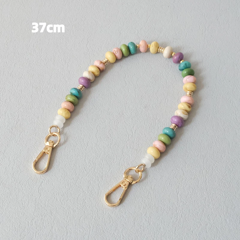 Neues Mode-Accessoire für Damenhandtaschen: Abnehmbare, solide Perlenketten, niedlicher Acryl-Luxusriemen, eleganter Taschengriff mit Perlenkette für Damen. – Detail 15