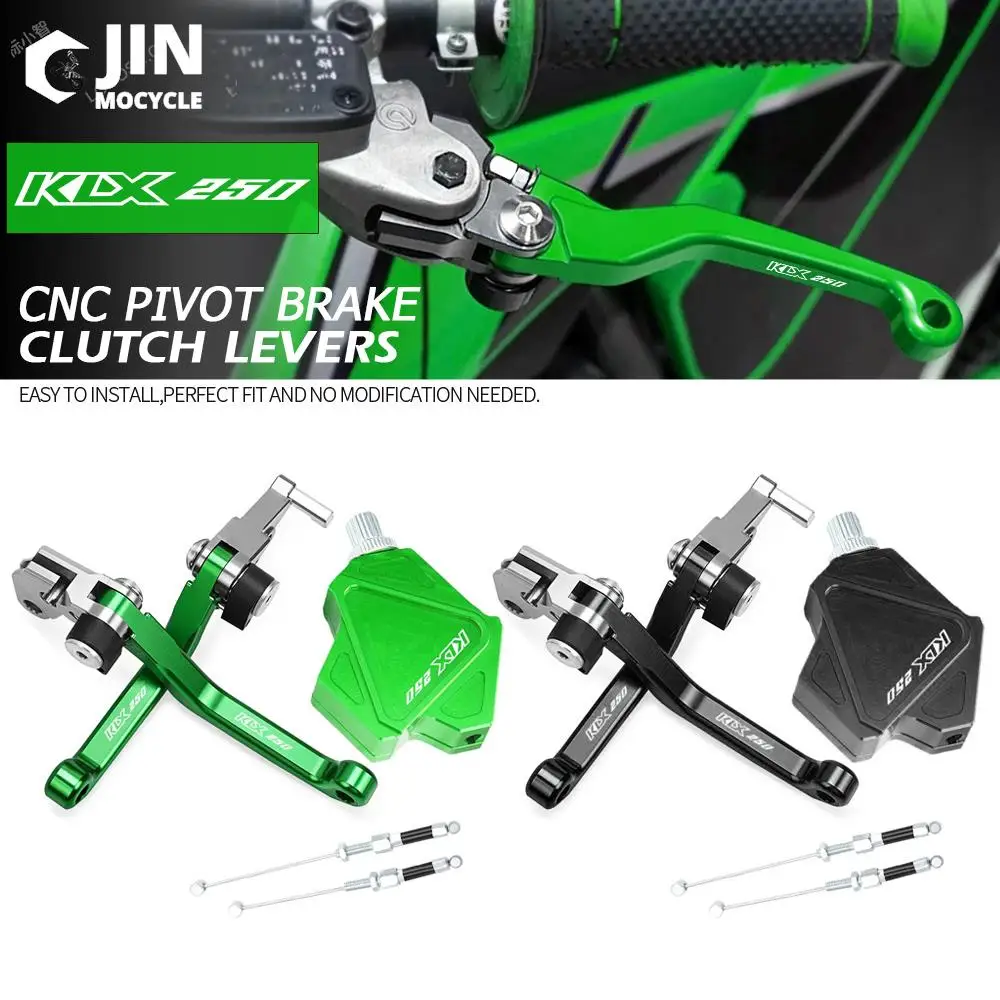 Dirt Bike CNC Brake Clutch Levers Stunt Clutch Pull Cable Lever Replacement Easy System For Kawasaki KLX250 DTRACKER 1993 -1997