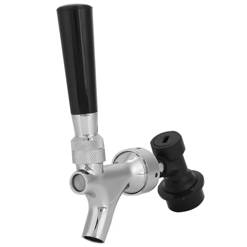 

Beer Tap Faucet With Ball Lock Liquid Quick Disconnect Chrome Plating Faucet Beer Keg Tap For HomeBrew Beer Soda Dispenser Tools