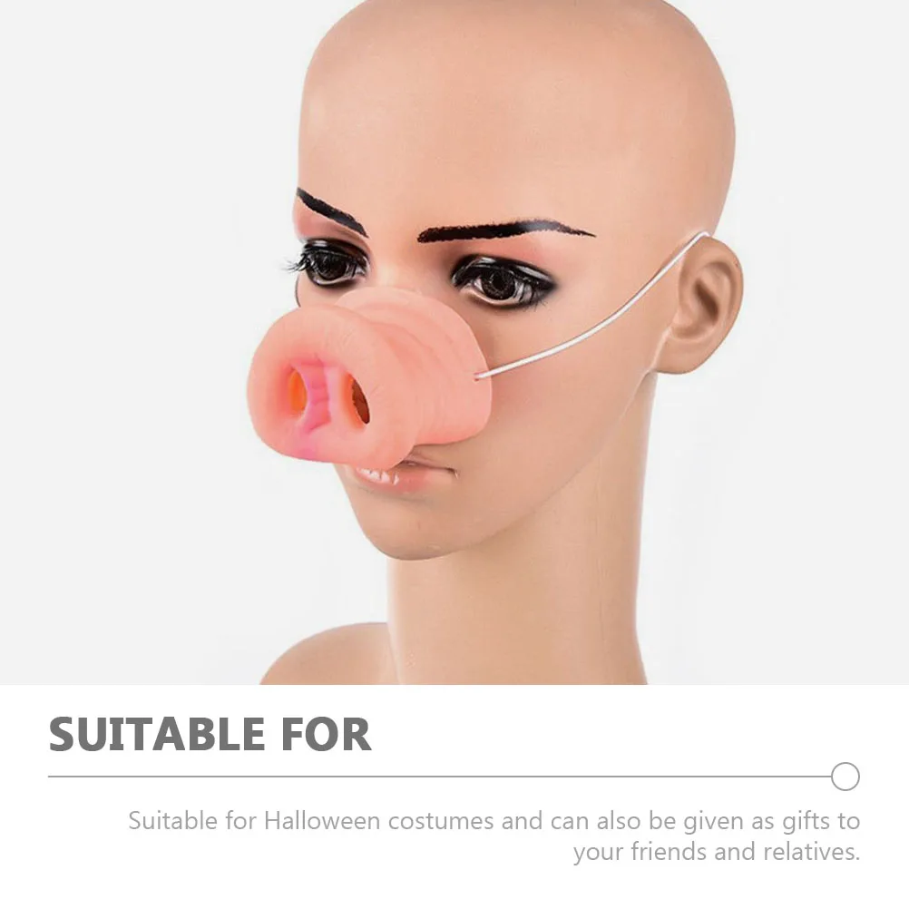 

Simulation Pig Prop for Halloween Costume Dress Up Pig Nose Party Fake Elastic Nose Accessory Kids Adult Cosplay Toy