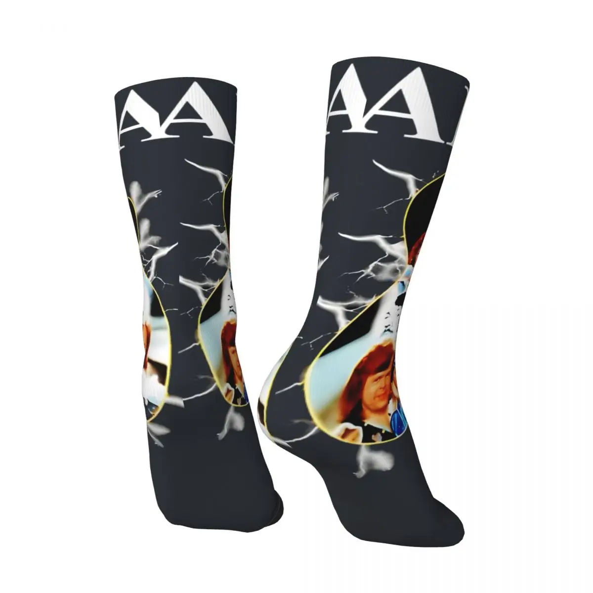 Are A Swedish Pop ABBA's Band Men's Socks Retro Harajuku ABBA Street Style Novelty Seamless Crew Sock