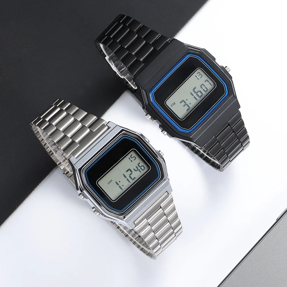 Uhrenarmband für Casio F-91W F105 F108 A158W A168 AE1200 AE1300 Ersatz-Uhrenarmband Metallband 18 mm Edelstahlbänder – Detail 13