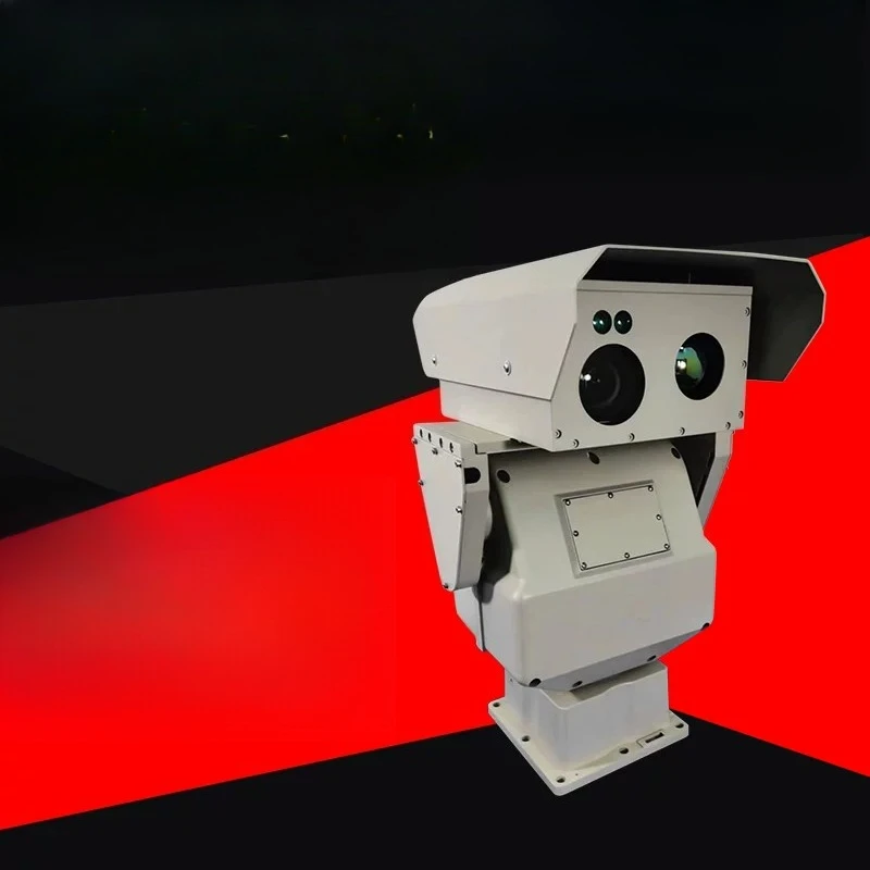 Telephoto thermal imaging gimbal camera medium and long-distance forest fire monitoring range 10 kilometers turntable