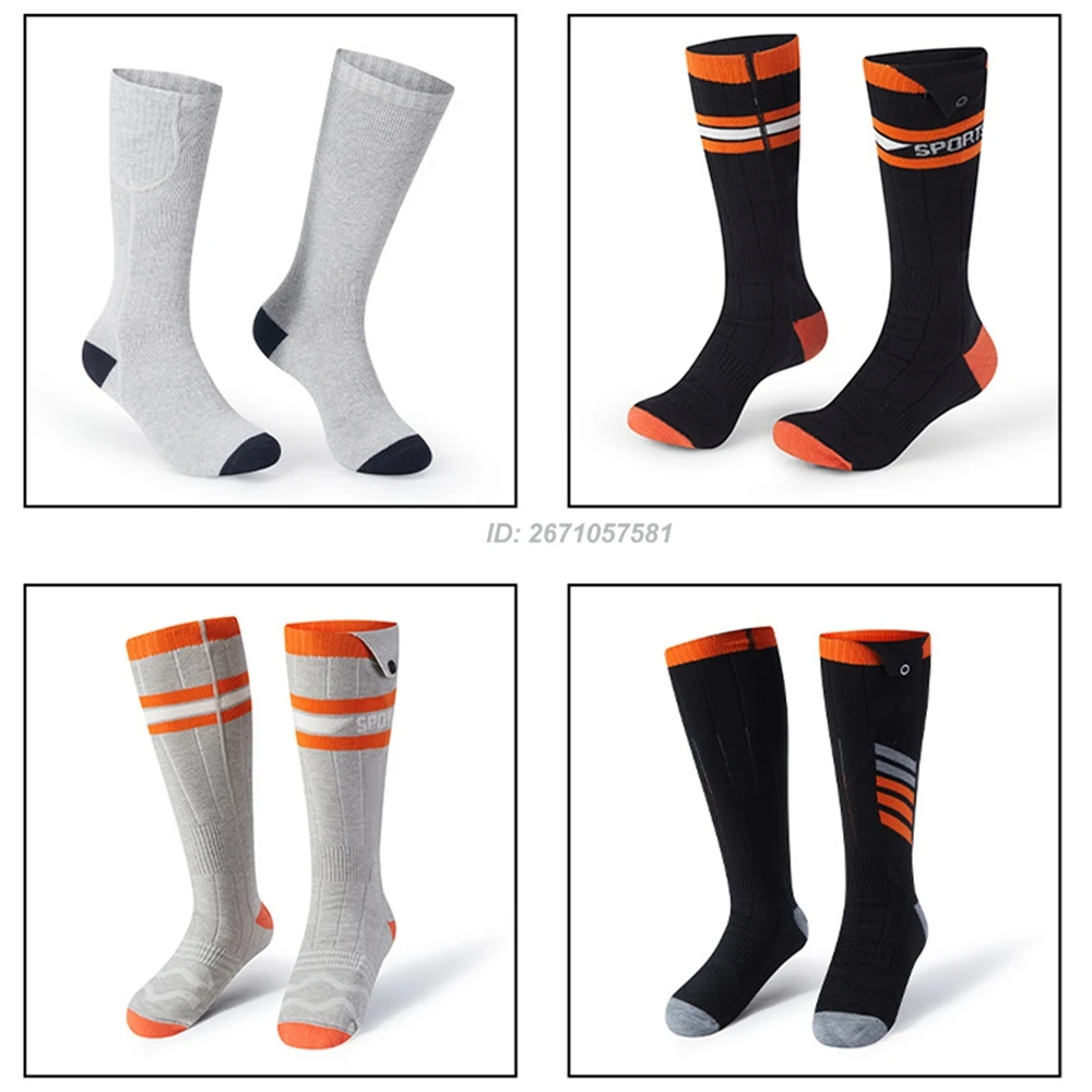 Heating Socks 6000mah Battery Rechargeable Anti-Cold Men Women Thermal Heated Foot Warmer Outdoor Camping Ski Sports Winter