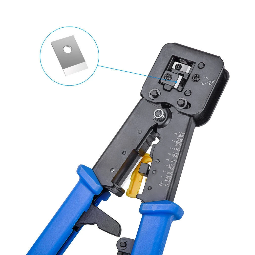 ABRI-Multi-Function RJ11 RJ45 6P 8P Network Cable Pliers Ethernet Crimping Tool EZ Crystal Head Cable Cutter