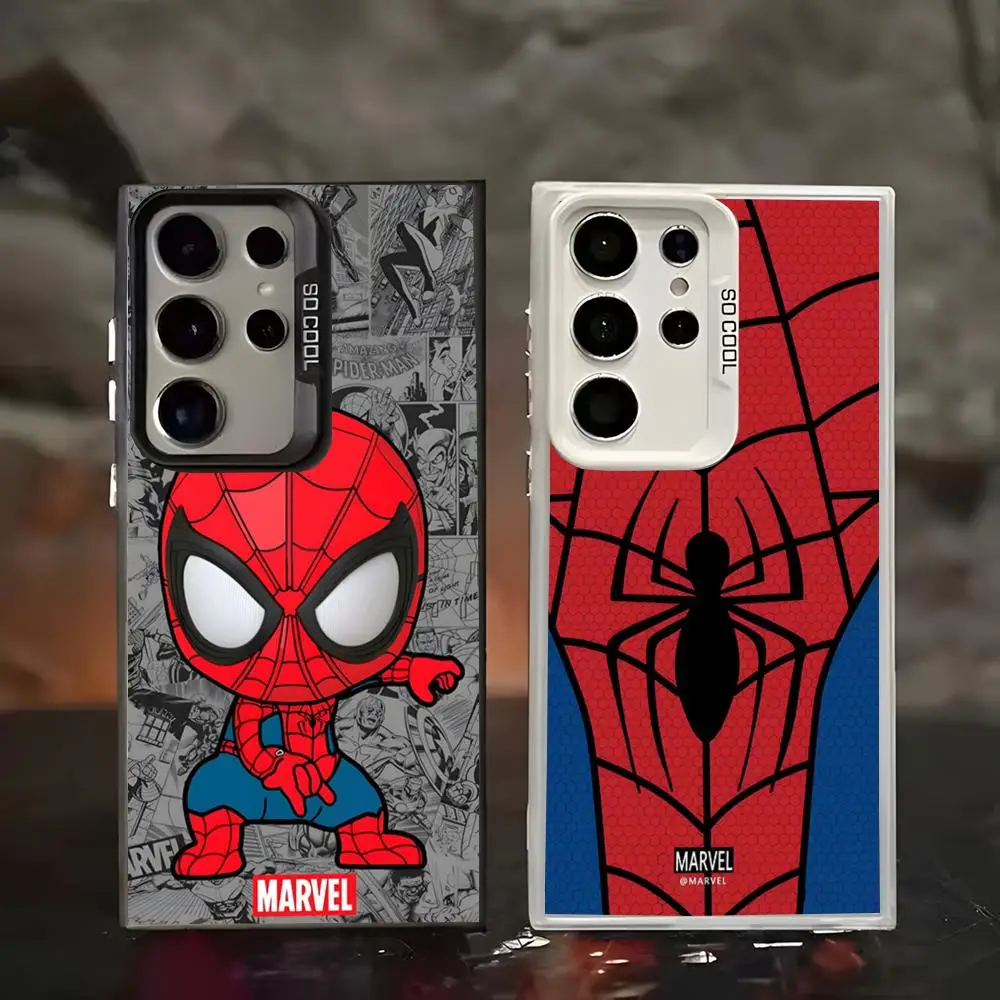 Cartoon Spider-Man Phone Case IMD Colorful Silver Suitable case For SamsungS26 S25 S24 S23 S22 S21 S20 Plus Ultra