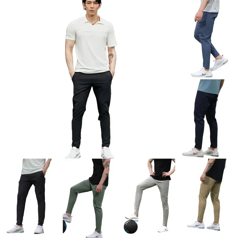 

Men Breathable Casual Gym Trousers Ice Silk Sport Running Pants Elastic Fitness Jogging Sweatpants Training Joggers Man Clothes
