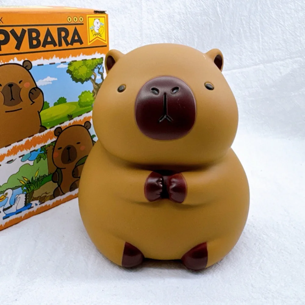 저축 탱크 카피바라 돼지 저금통 대용량 장식 카피바라 돈 상자 Collectible Model Capybara Kids Storage Box