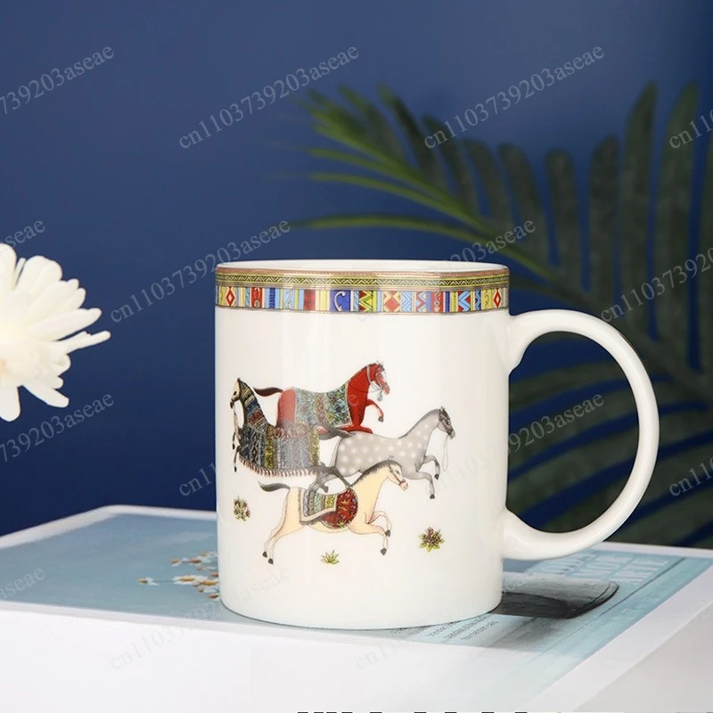 Large Capacity Ceramic Coffee Cup Creative Mug for Men And Women Household Student Couple Milk Cup