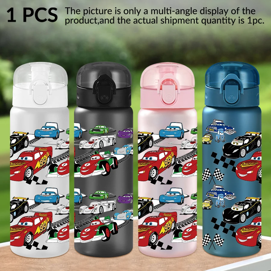 

1Pc Disney, racing carpattern 26oz plastic water bottle, outdoor sports water cup birthday/back to school gift