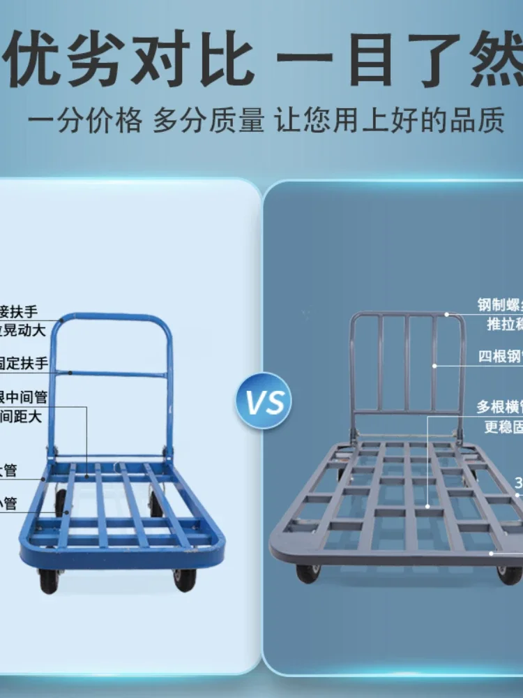 cart pulling trailer folding small trolley handling