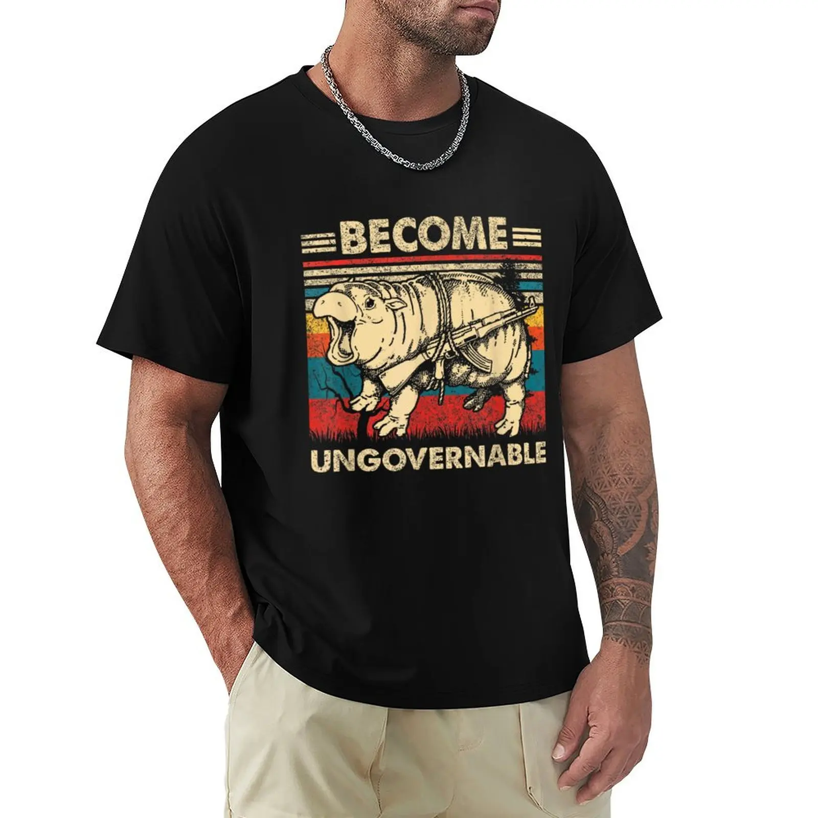 

Become Ungovernable Moo Deng For Kids, For Men, For Women, Cute Ba Gift Fan T-Shirt customs clothing men