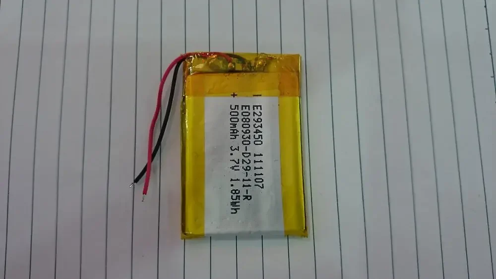 293450 소형 스테레오 헤드셋 만보계 충전식 리튬 이온 셀 A, 3.7V 500MAH MP3 MP4 리튬 폴리머 배터리, 신제품