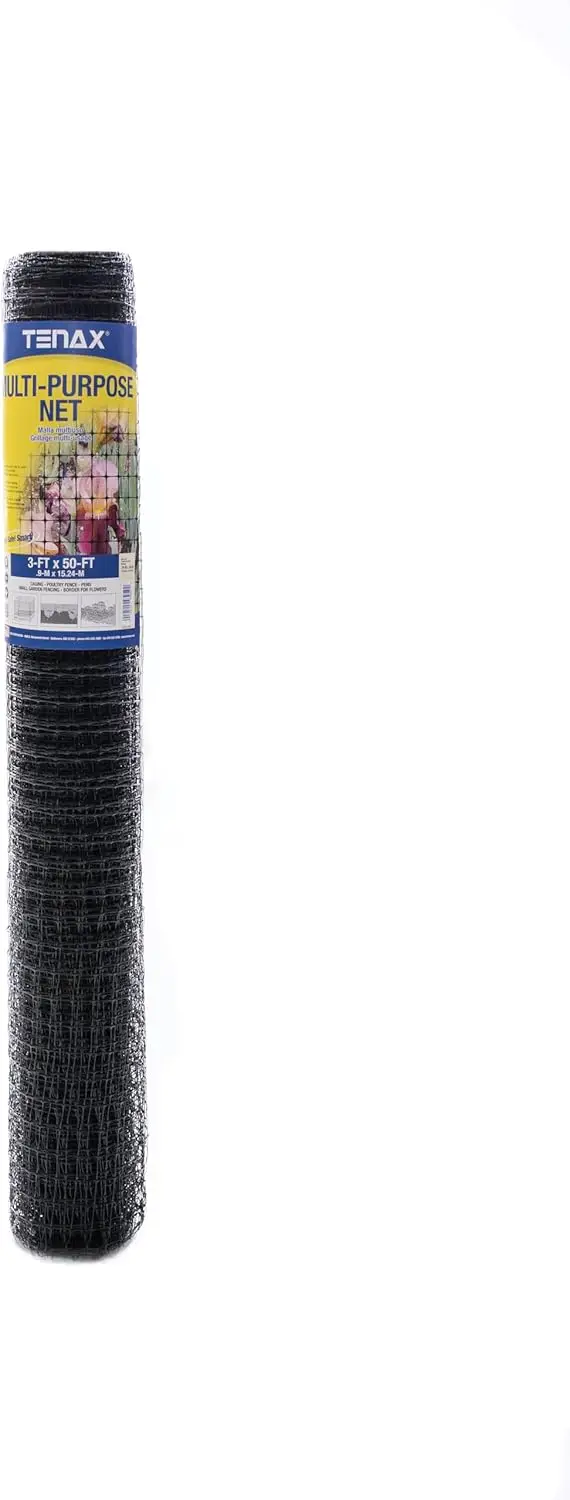 

3' x 50' Black Multi-Purpose Netting, 0.75" x 1" Mesh, UV Resistant & Easy to Install