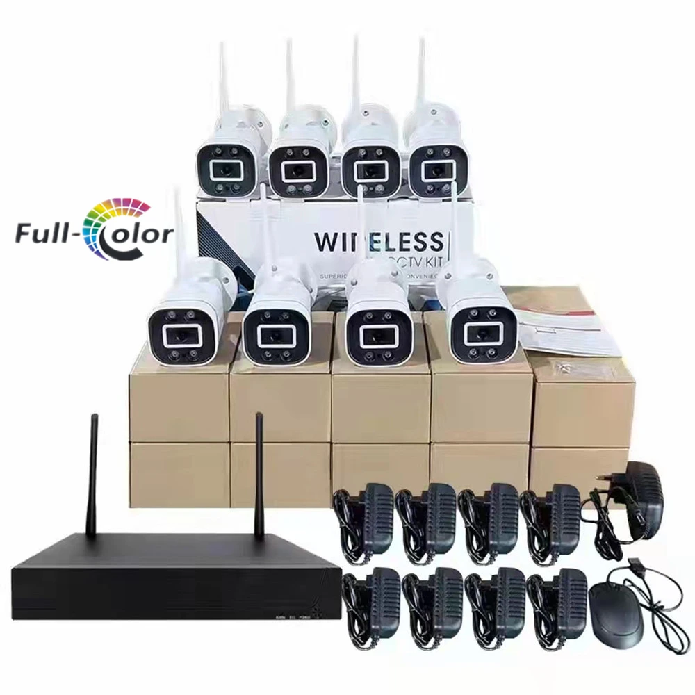 Jianvision Wholesale Color Night Vision Full hd Outdoor Wireless Camera System Kit Camera Security 8 Camera for Business