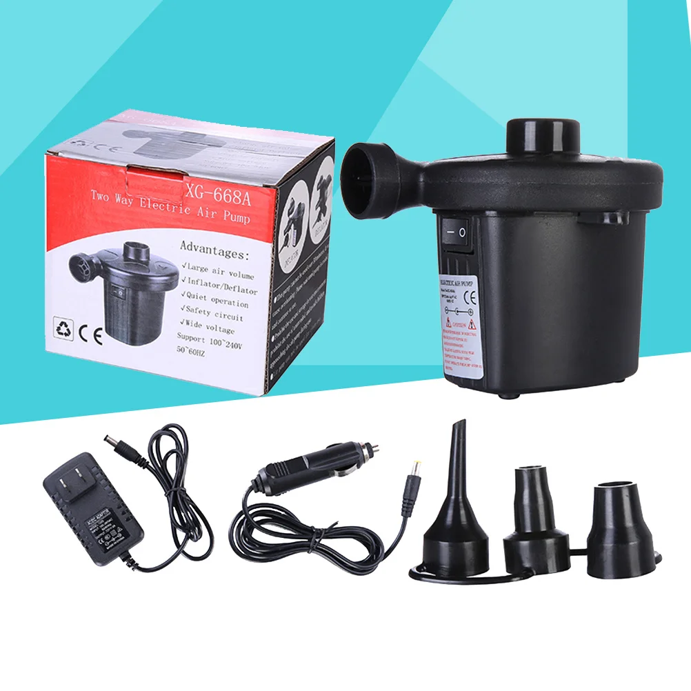 고속 전기 에어 펌프, 빠른 공기 주입 및 배출, 3개의 노즐이 있는 휴대용 자동차 및 가정용 전기 에어 펌프
