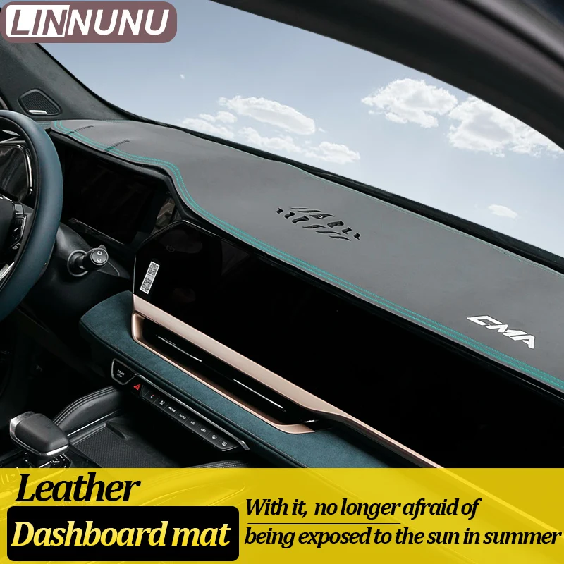 LINNUNU Car Dashboard Mat Avoid Light  Anti Slip Pad Fit for Geely Monjaro Manjaro KX11 SunShade Manjaro 2021 2022 23 Interior