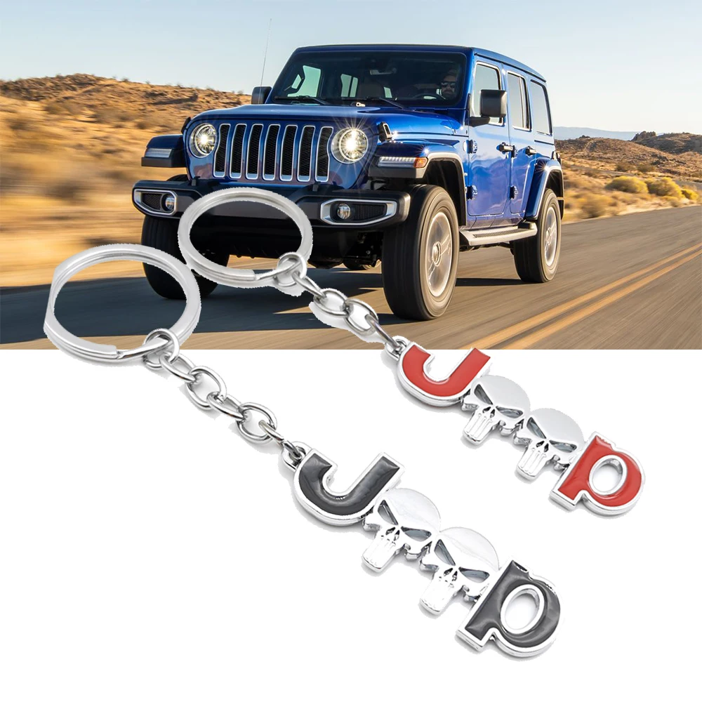 

Newest Metal Key Ring JDM Culture Keychain Keys Holder Skull Shape For Jeep Wrangler JK JL TJ Renegade Grand Cherokee Compass