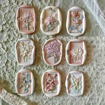 Fire seal seal head vitality series multi-layer embossed fine carving copper head Diy handmade stamp toy envelope invitation seal