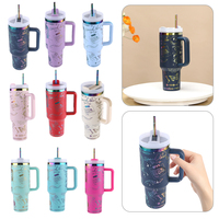 40OZ Stainless Steel Cup Thermal Keeps Cold and Heat Water Bottle with Handle Sports Thermal Mug Car Coffee Mug
