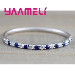 Luxury Wedding Engagement Rings For Women Girls 925 Sterling Silver CZ Crystal Fashion Jewelry Wholesale