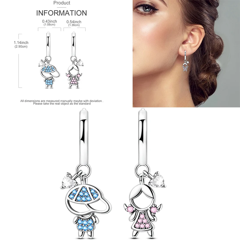 Funkelnde goldene Damen-Creolen aus 925er-Sterlingsilber, Schmetterlings-Ohrringe aus farbigem Zirkonium für Damen, Schmuck, Jahrestagsgeschenk – Detail 17