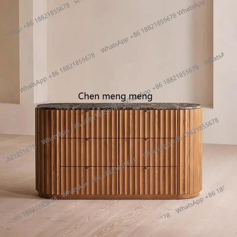 

Oak Dining Side Tea Storage Wall Chest of Drawers Multifunctional and Simple Entrance Cabinet