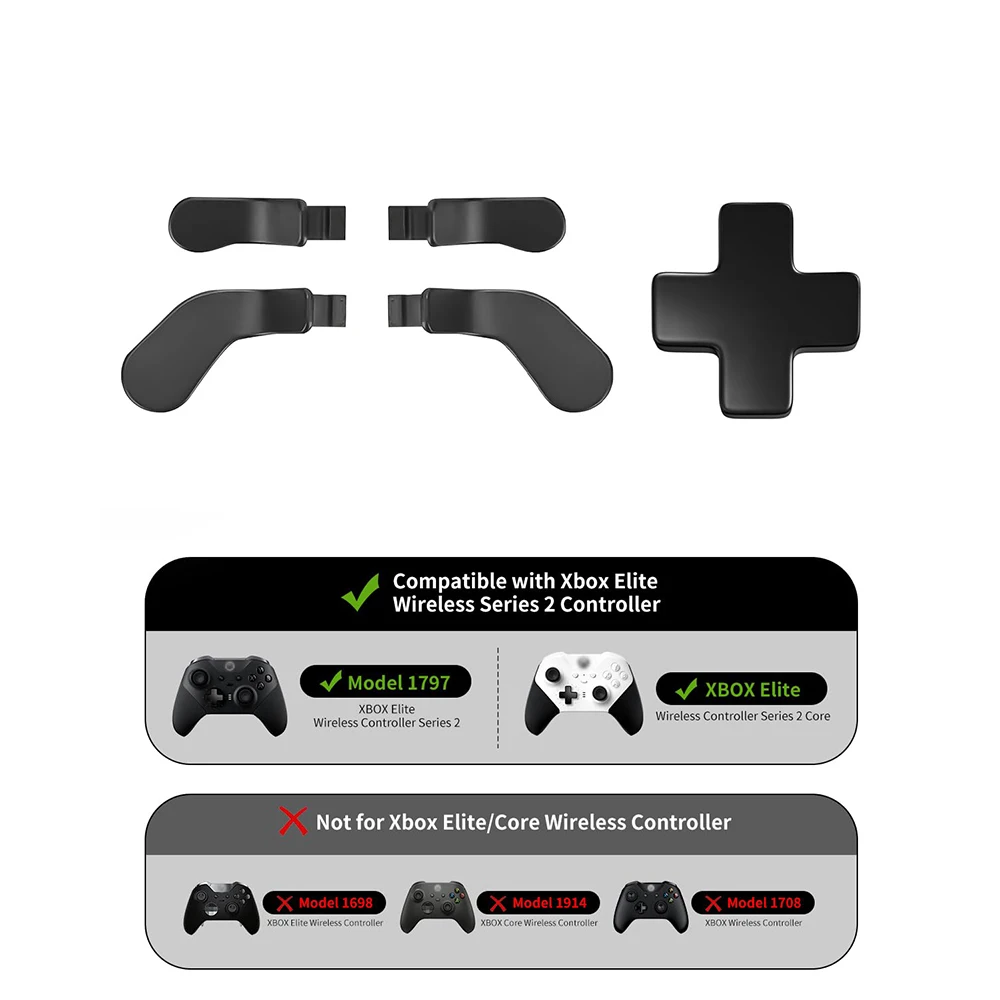 Elite Series 2 Paddles with 1 D Pad for Xbox One Elite, Elite Series 1, Elite Series 2, and Elite 2 Core Controller, Elite Contr