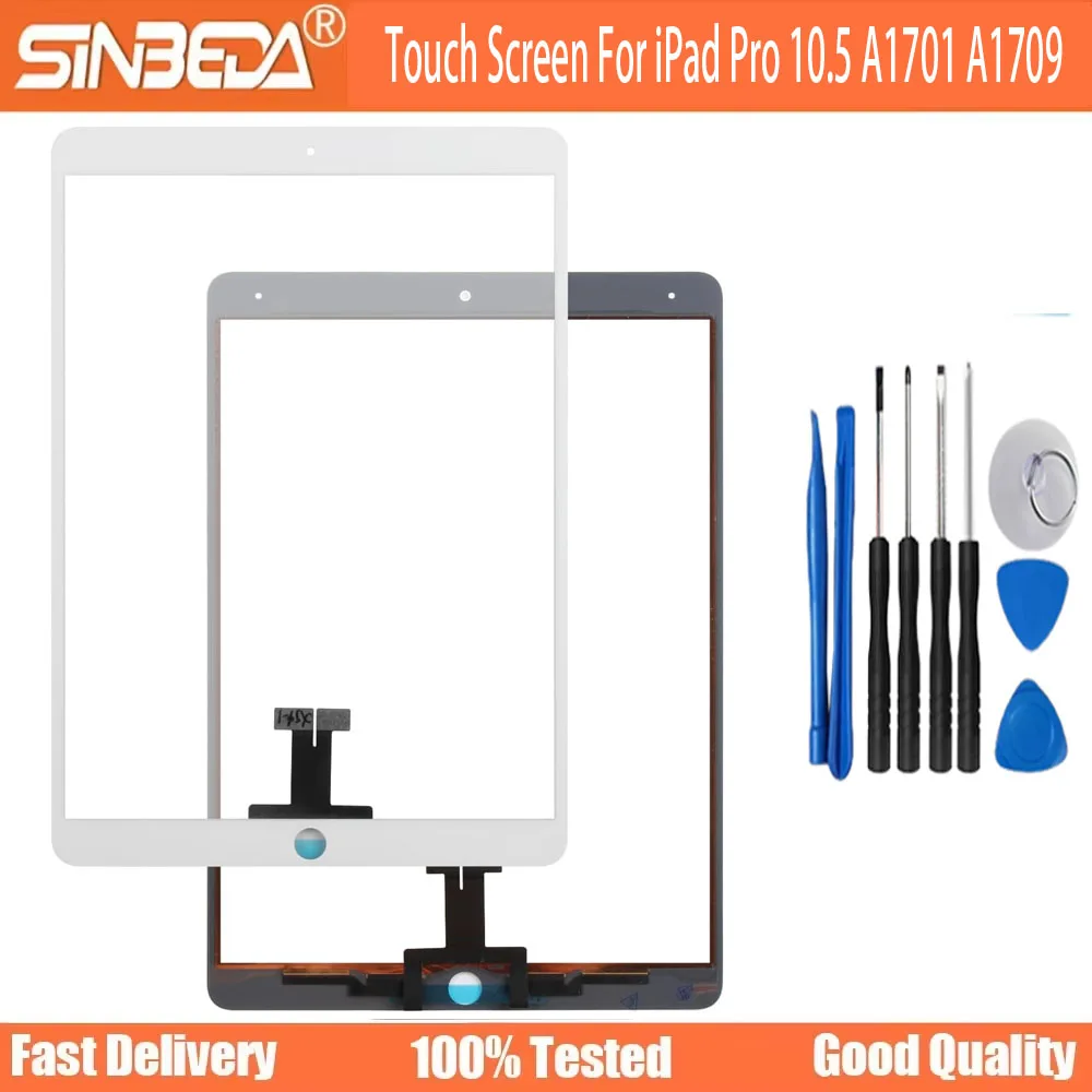 

Новый сенсорный экран для iPad Pro 10.5 A1701 A1709, дигитайзер сенсорного экрана, передняя внешняя панель, замена стекла для iPad Pro 10.5