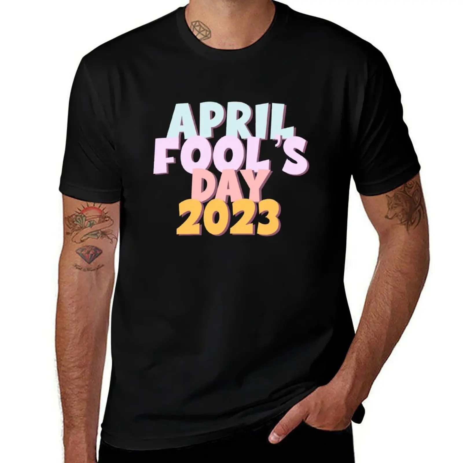 

Happy April Fool's Day 1st April Fools Day 2023 T-Shirt tshirts personalised graphics anime stuff mens graphic t-shirts funny
